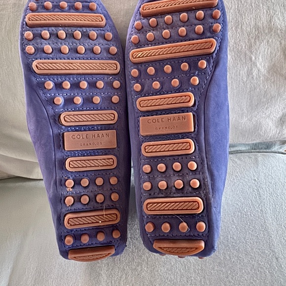 Cole Haan Hanneli Driver II Blue Suede Loafers SZ 8 - Picture 3 of 8